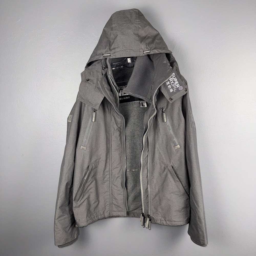 Superdry The Wind Attacker Engineered Jacket Women's Large Gray